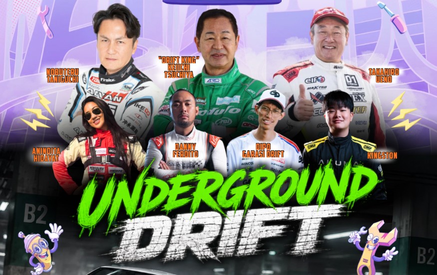 IMX 2026 Bikin Basement ICE BSD Jadi Arena Drift, Keiichi Tsuchiya Siap Unjuk Skill