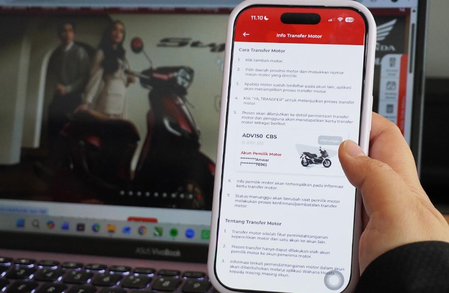 Wahana Honda Kenalkan Fitur Transfer Motor di Aplikasi Wanda, Urus Data Motor Second Jadi Makin Praktis