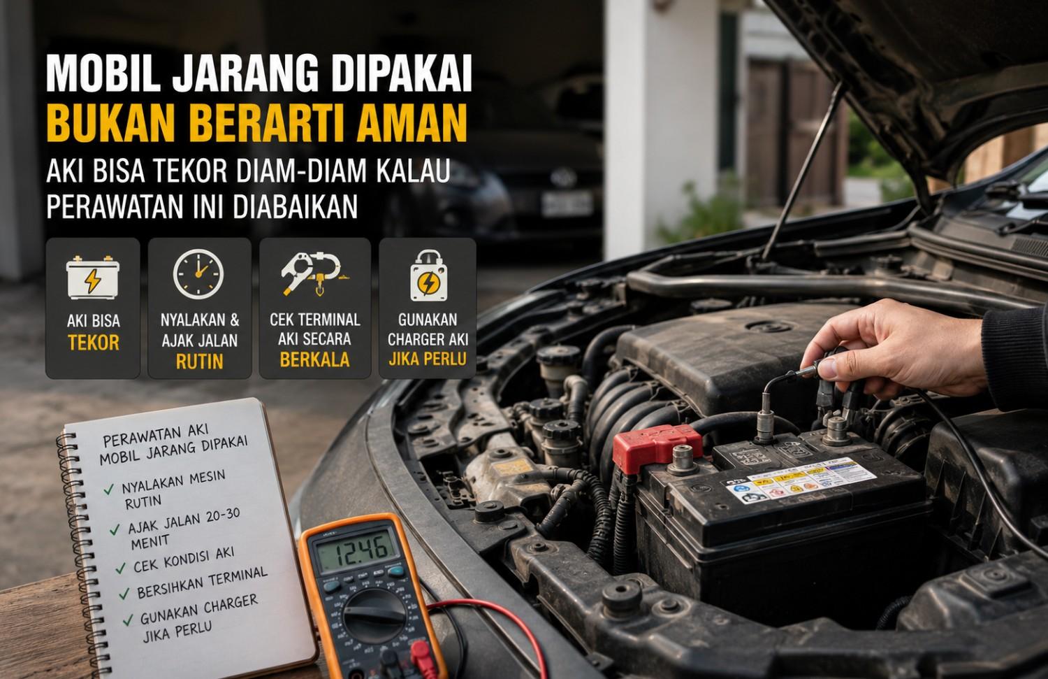 Mobil Jarang Dipakai Bukan Berarti Aman, Aki Bisa Tekor Diam-diam Kalau Perawatan Ini Diabaikan