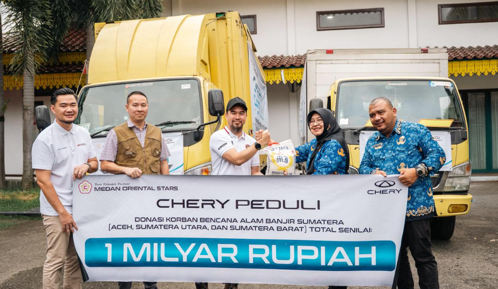 Chery Indonesia Salurkan Bantuan Tanggap Bencana di Kota Medan