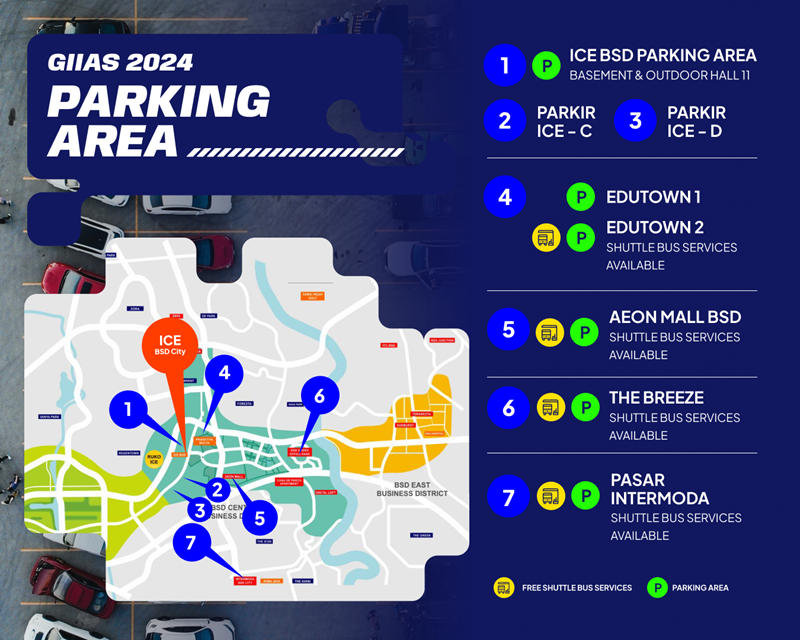 Area Parkir Aman dan Nyaman Siap Menyambut Pengunjung GIIAS 2024