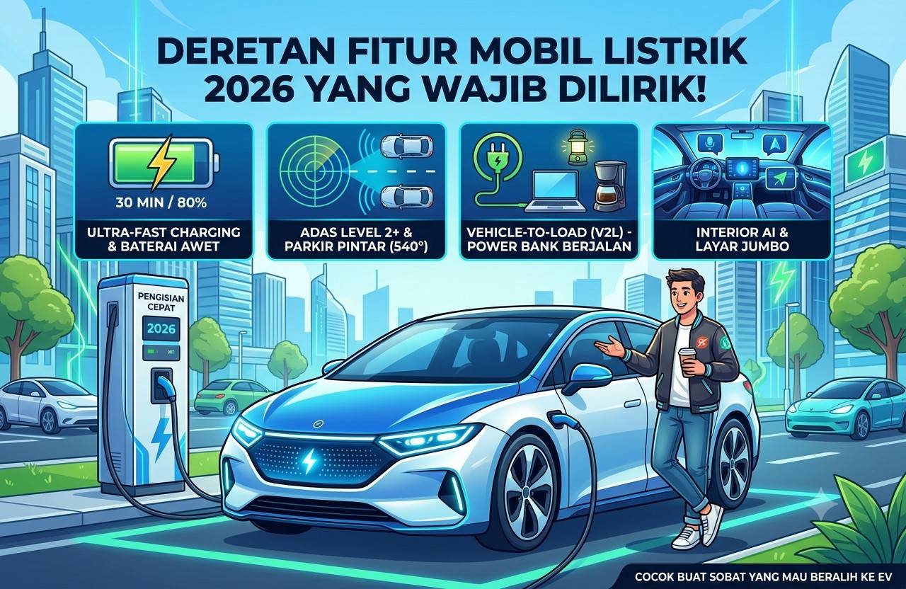 Deretan Fitur Mobil Listrik 2026 yang Wajib Dilirik, Cocok Buat Sobat yang Mau Beralih ke Kendaraan Elektrik