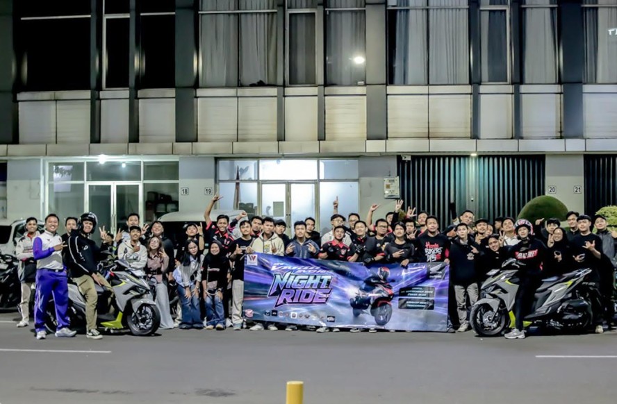 Ratusan Bikers Honda Vario Kumpul di Tangerang, Night Ride Sekaligus Belajar Safety Riding