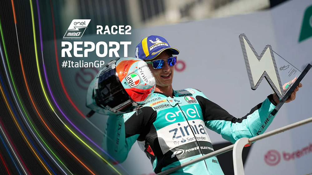 Kevin Zannoni Klaim Kemenangan Race 2 MotoE Italia