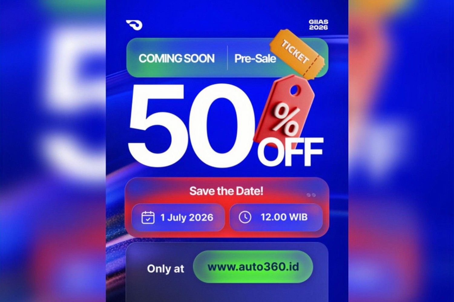 Penjualan Tiket Presale GIIAS 2026 Mulai Dibuka, Cek Harga dan Cara Belinya Disini Sob!