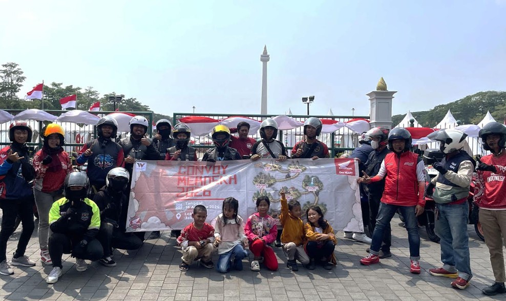 Komunitas Honda Punya Cara Unik Rayakan Kemerdekaan, Riding Keliling Jakarta SambiL Berbagi