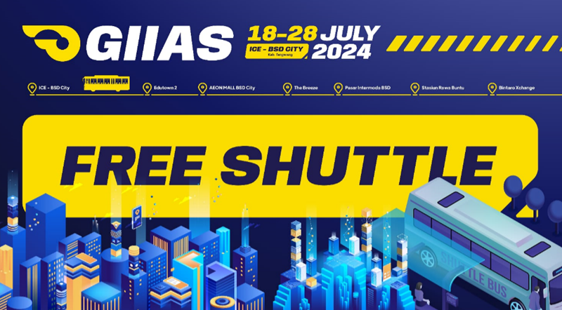 Fasilitas Mudah dan Nyaman ke GIIAS 2024 - Armada Shuttle Bus Gratis dan Kantong Parkir Disiapkan