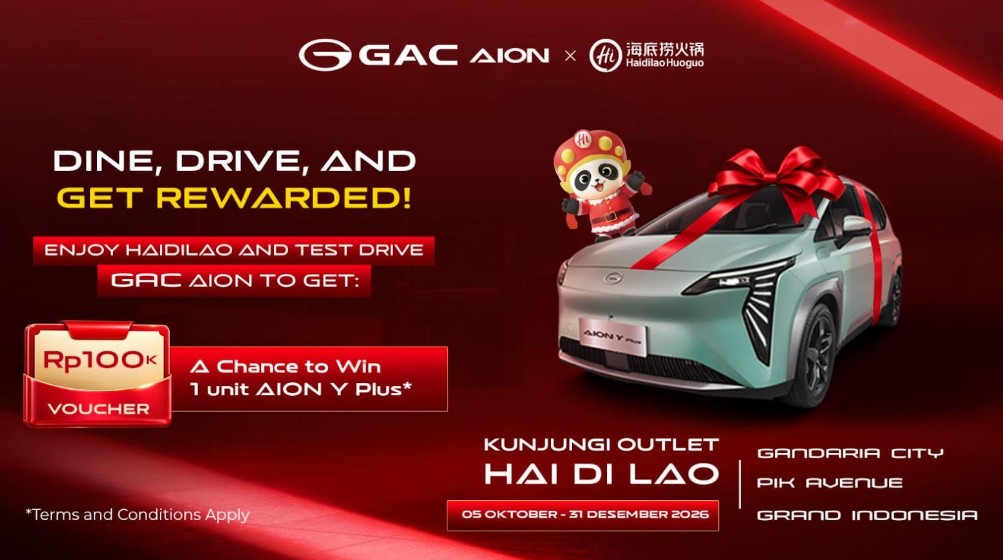 GAC AION Gelar Promo Bareng Haidilao, Test Drive Bisa Dapat Voucher Makan