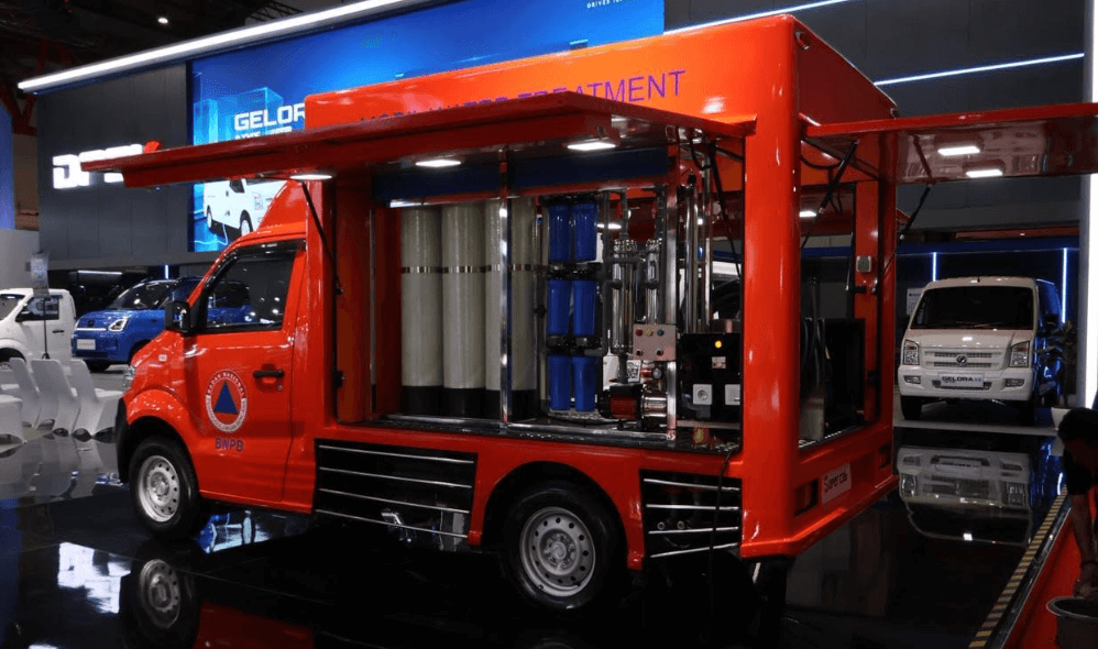 DFSK Super Cab Jadi Kendaraan Operasional Water Treatment BNPB