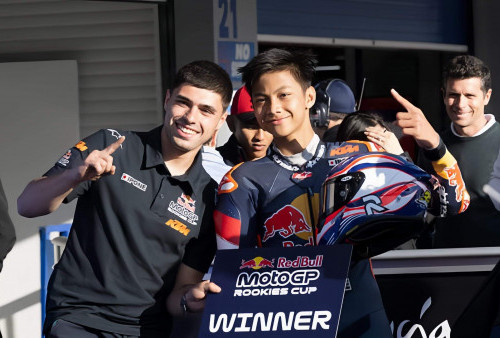 Aksi Comeback Gila Kiandra Ramadhipa di Jerez, Start P17 Juarai Race 2 Red Bull Rookies Cup 2026 Spanyol