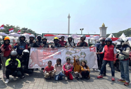 Komunitas Honda Punya Cara Unik Rayakan Kemerdekaan, Riding Keliling Jakarta SambiL Berbagi