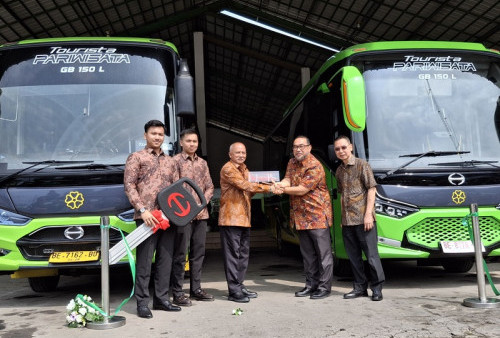 PO Puspa Jaya Lampung Tambah Armada Baru Hino GB BUS 150 L  Siap Tingkatkan Layanan Transportasi 